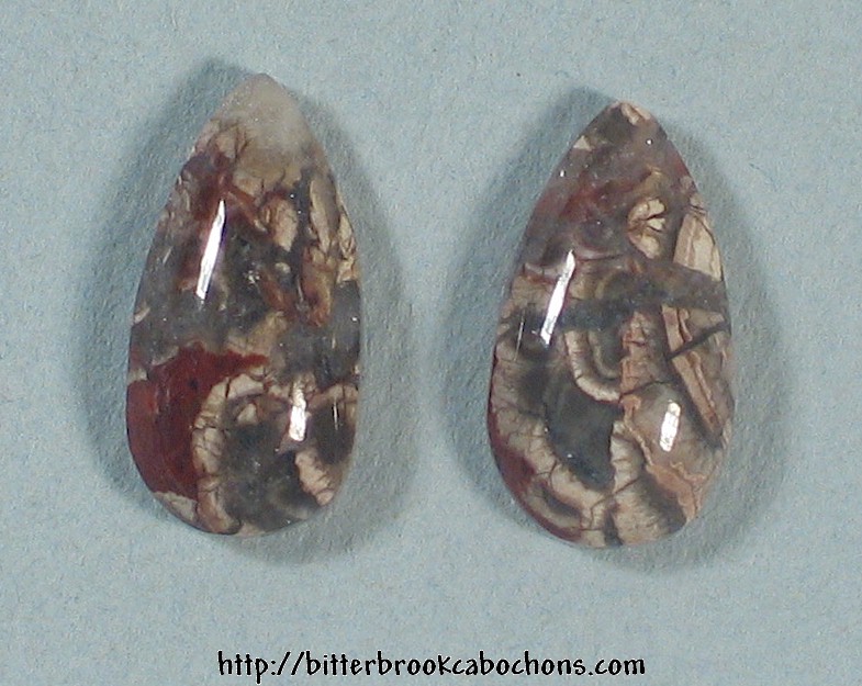 Mushroom Jasper Pair