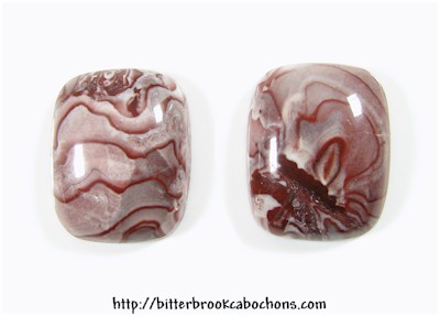 Peppermint Lace Agate Cabochons