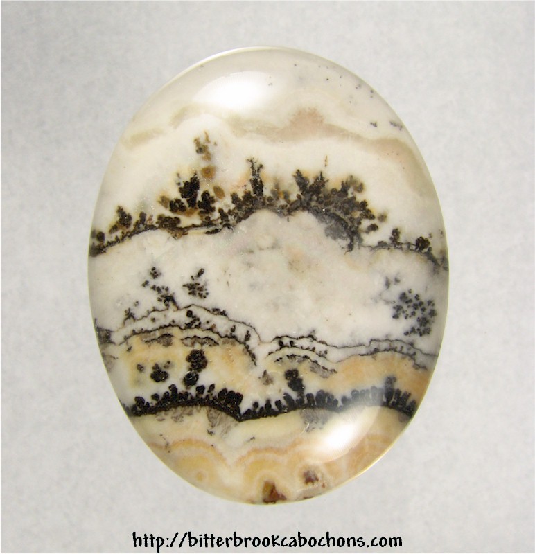 Silver Lace Agate Cabochon