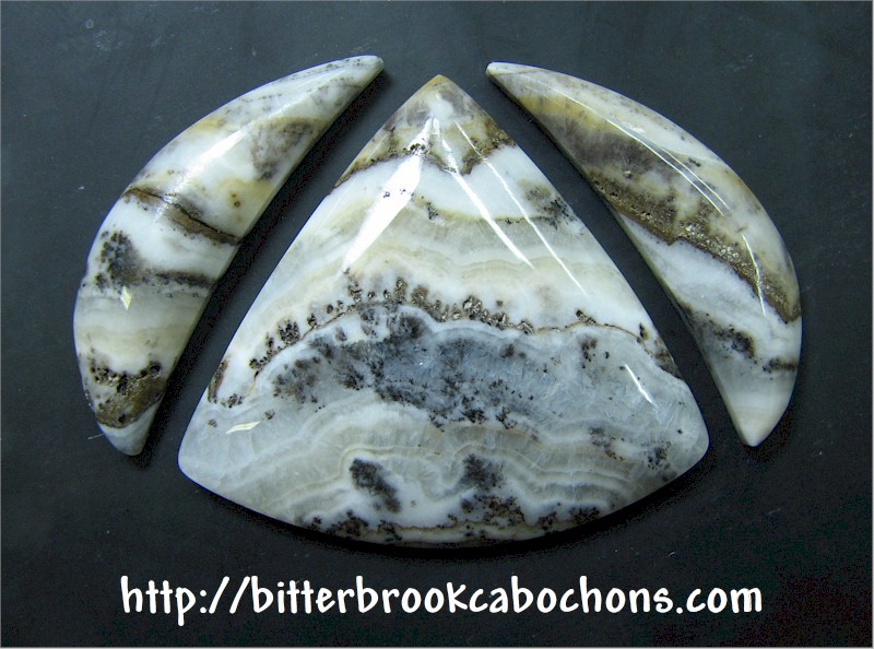 Silver Lace Agate Cabochons